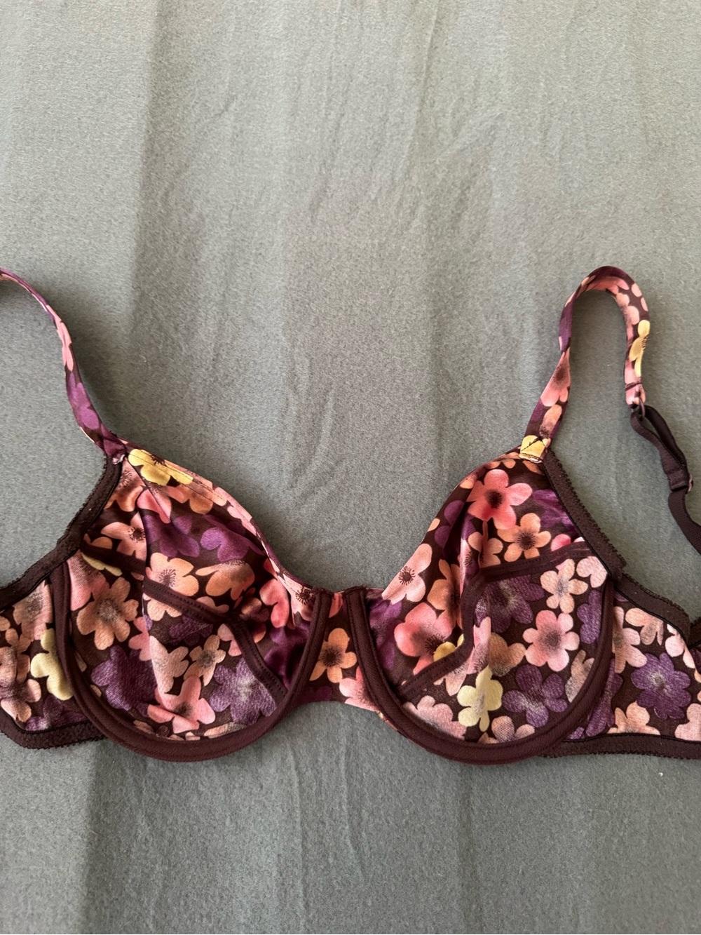 Victoria’s Secret Floral Underwire Plum Bra 36C